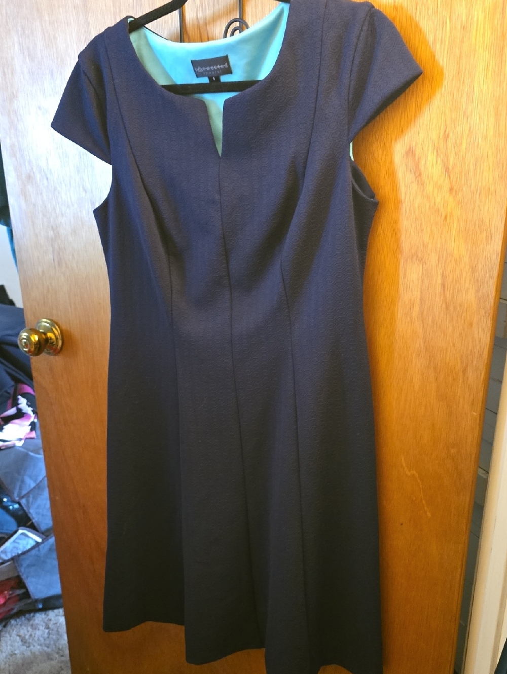 connected apparel Navy Midi Dress